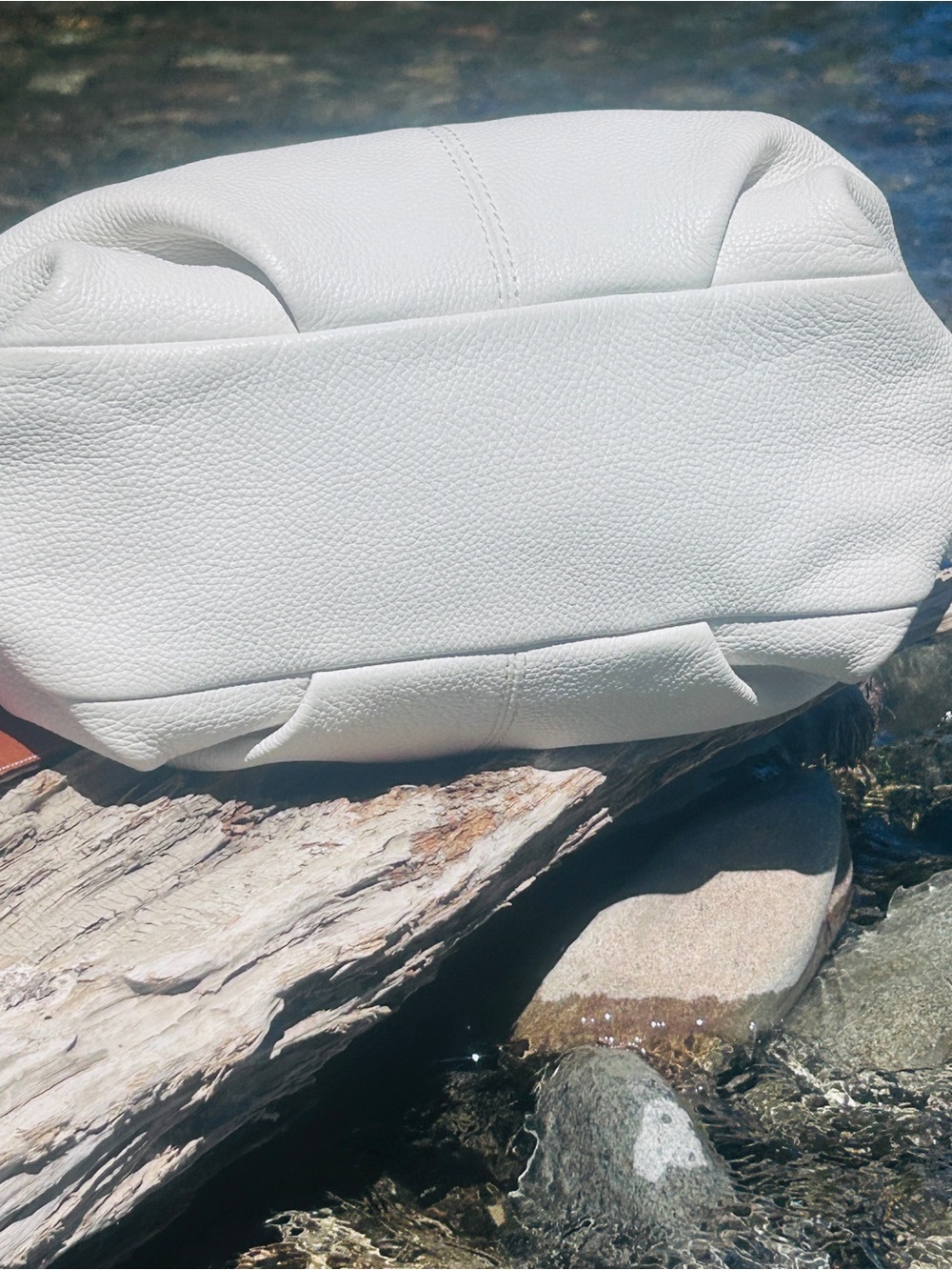 Coach Brooke Hobo Bag White Pebbled Leather (style #15064) - Picture 3 of 15